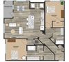 Two bedroom floor plan